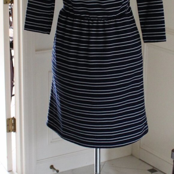 Maurices dress extra small jersey dress navy blue white - Picture 2 of 7